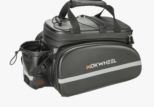 Bag - Bike Trunk Bag with expandable fold out side panniers