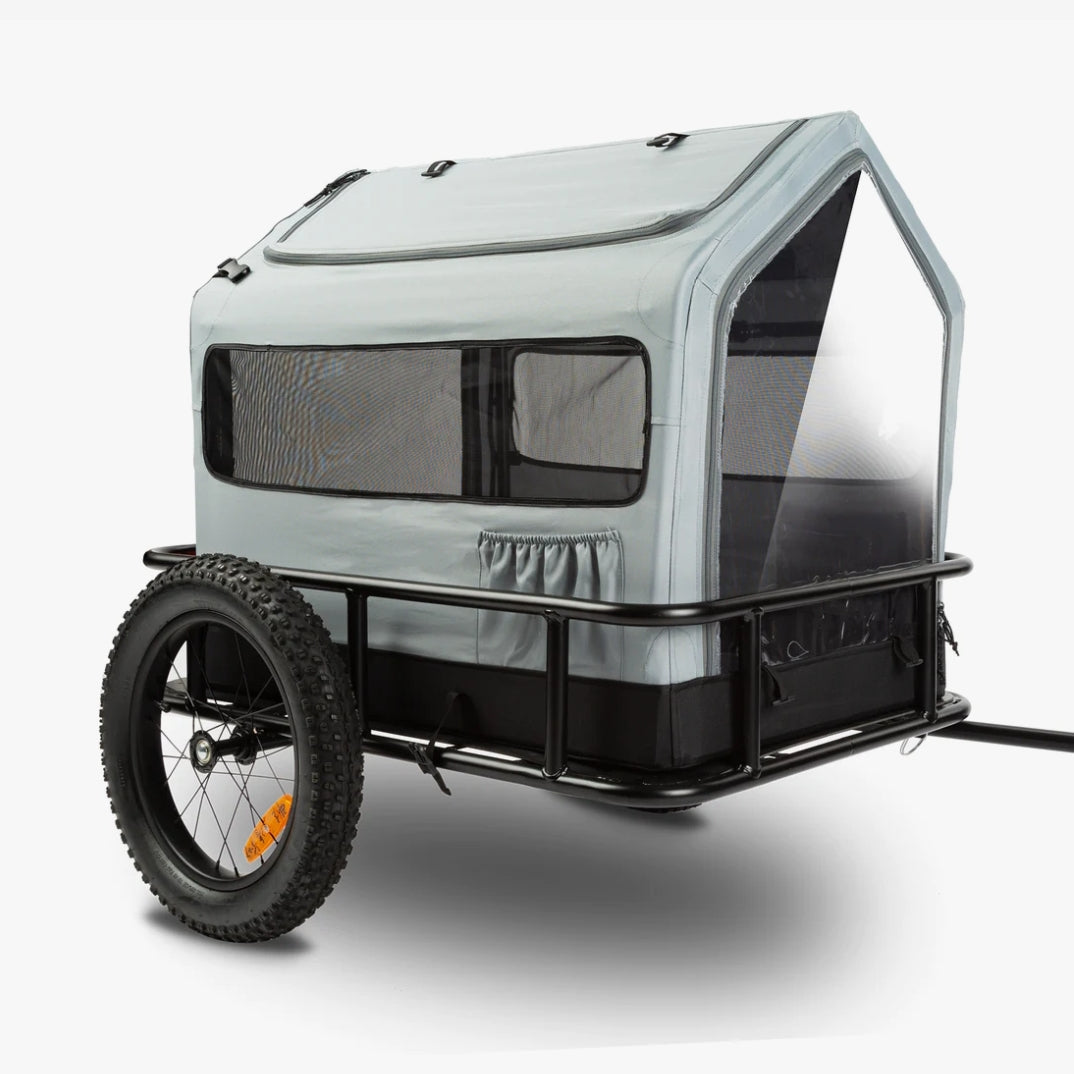 Trailer with Pet Shed - Mokwheel pull behind cargo trailer with Pet Shed