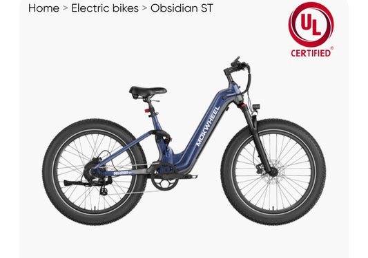 Obsidian ST( Full Suspension ) Power Station E-Bike includes Front/Back Fenders + A *Free* Deluxe 10 Accessory Pack! ( A $699 Value )