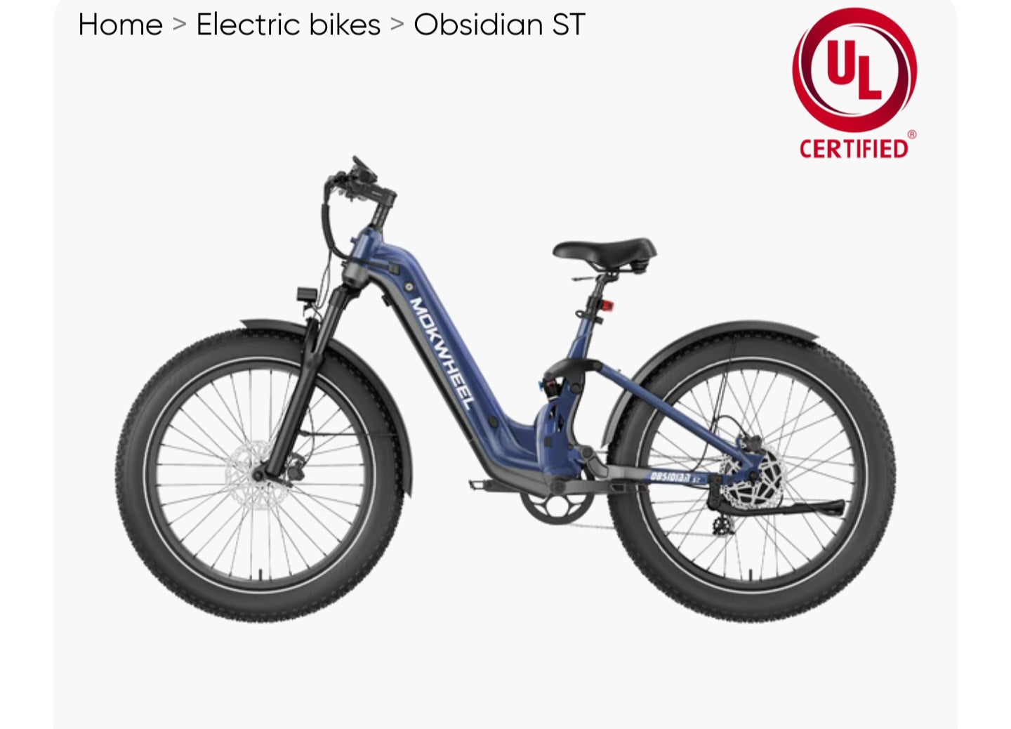 Obsidian ST( Full Suspension ) Power Station E-Bike includes Front/Back Fenders + A *Free* Deluxe 10 Accessory Pack! ( A $699 Value )