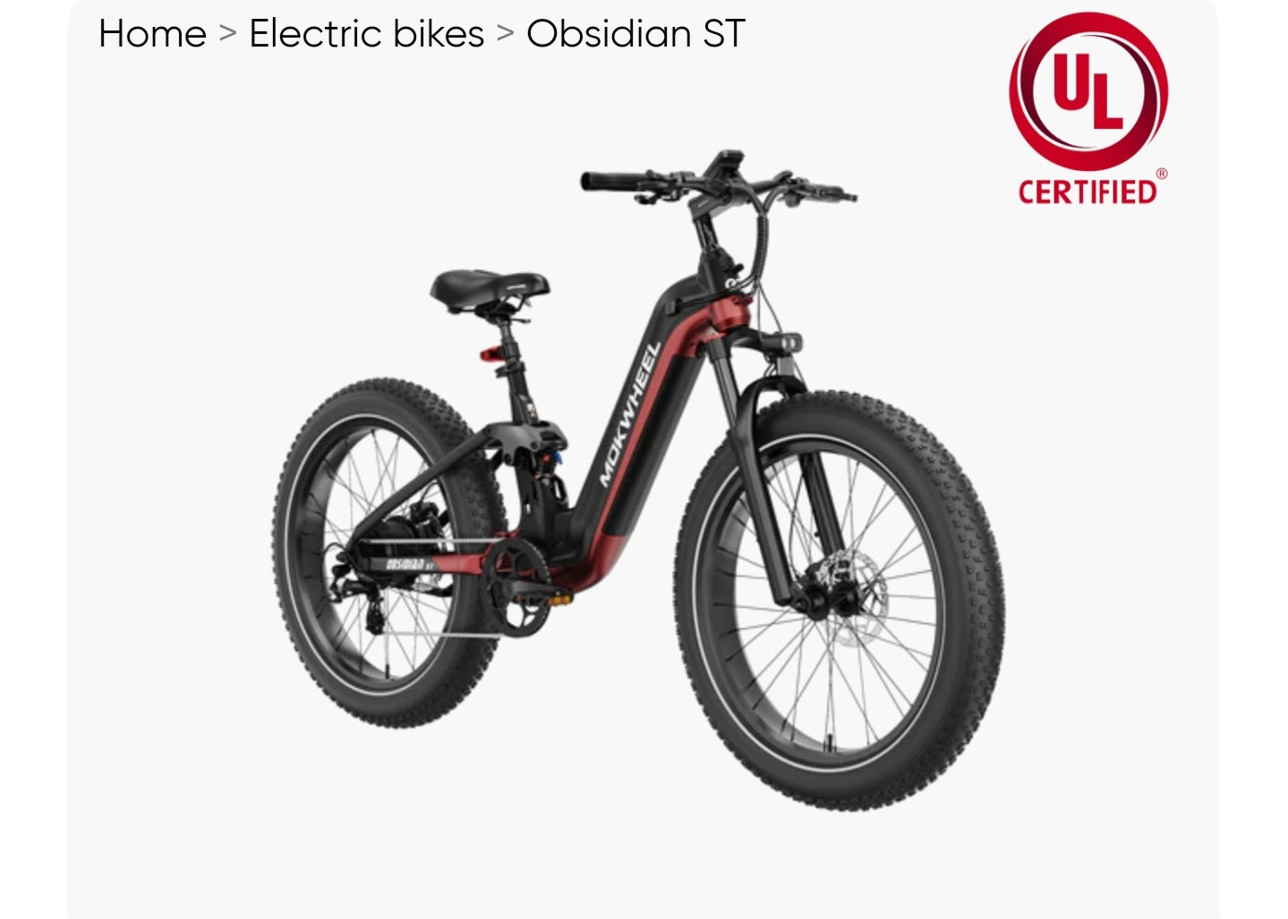 Obsidian ST( Full Suspension ) Power Station E-Bike includes Front/Back Fenders + A *Free* Deluxe 10 Accessory Pack! ( A $699 Value )