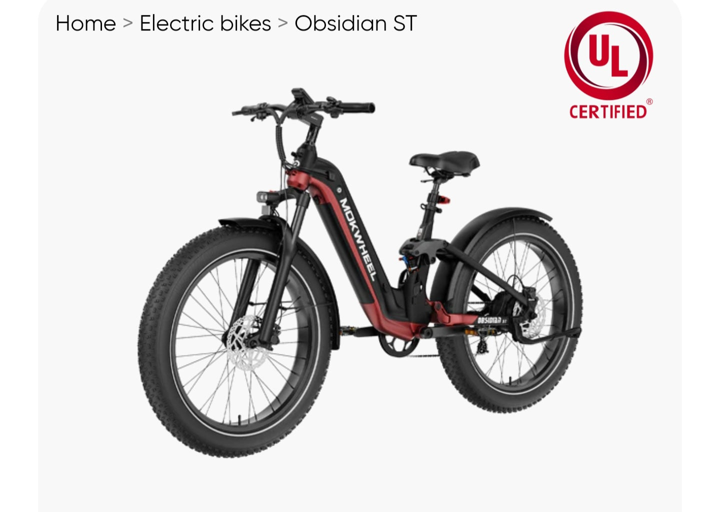 Obsidian ST( Full Suspension ) Power Station E-Bike includes Front/Back Fenders + A *Free* Deluxe 10 Accessory Pack! ( A $699 Value )