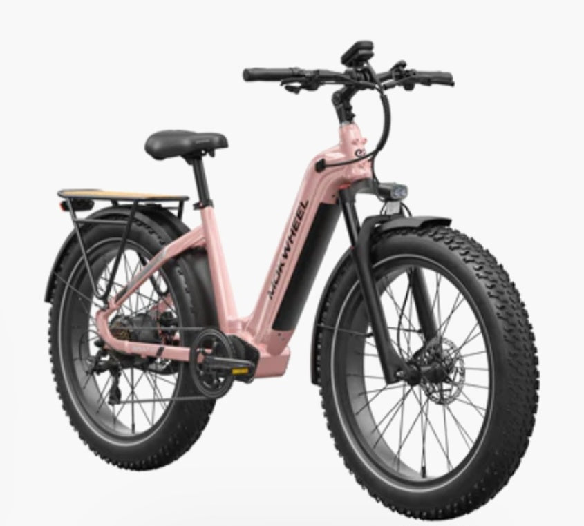 Basalt ST 2.0 Power Station E-Bike ( Front Suspension, Step Thru, Fat Tire ) with Basic 5 Accessory Pack ( $355 Value for Free! ) Includes Front/Back Fenders, Rear Rack. Now In Stock at our location, FULLY ASSEMBLED. PICK UP ONLY. NO SHIPPING!